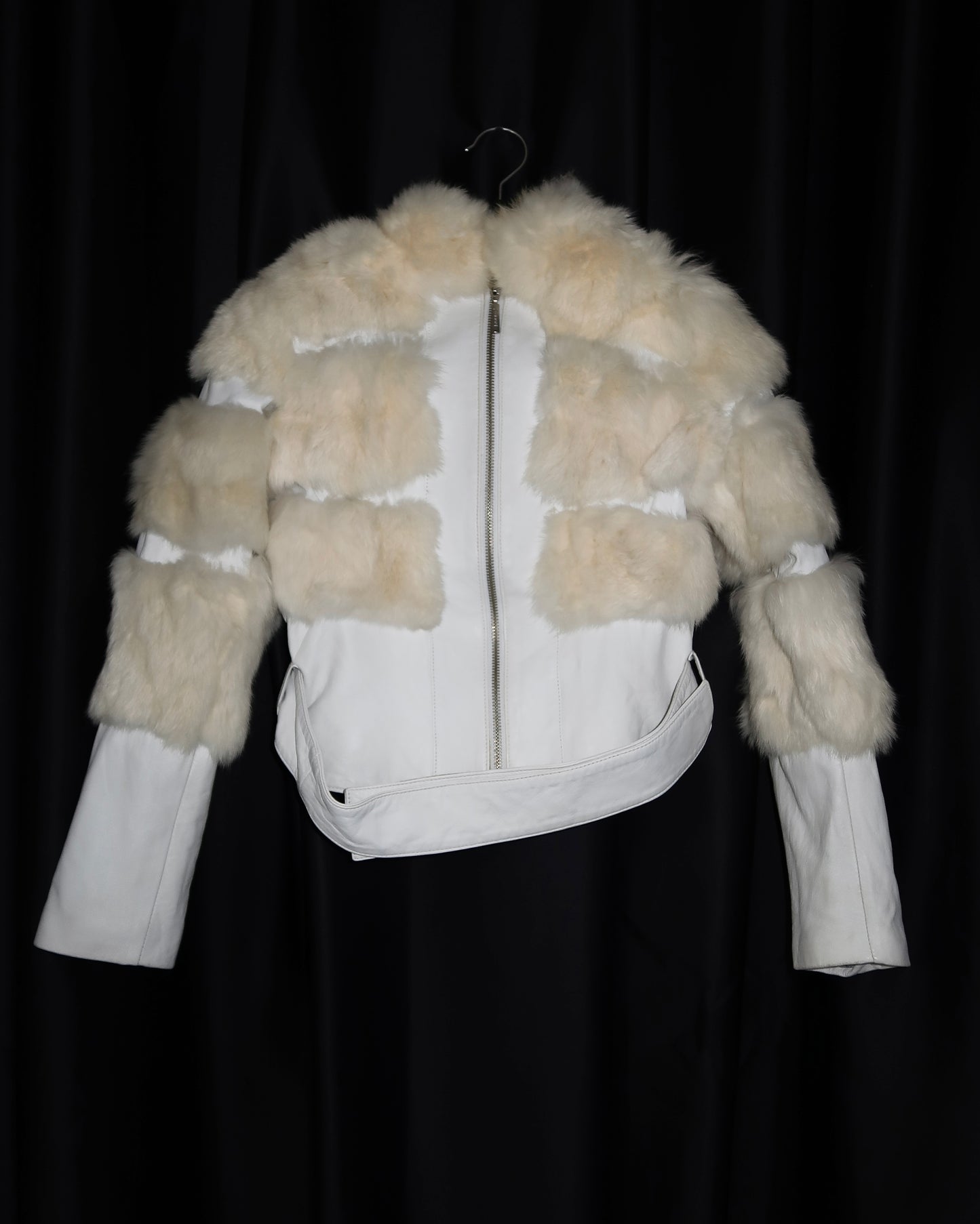 + White Leather Jacket +