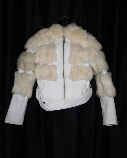 + White Leather Jacket +