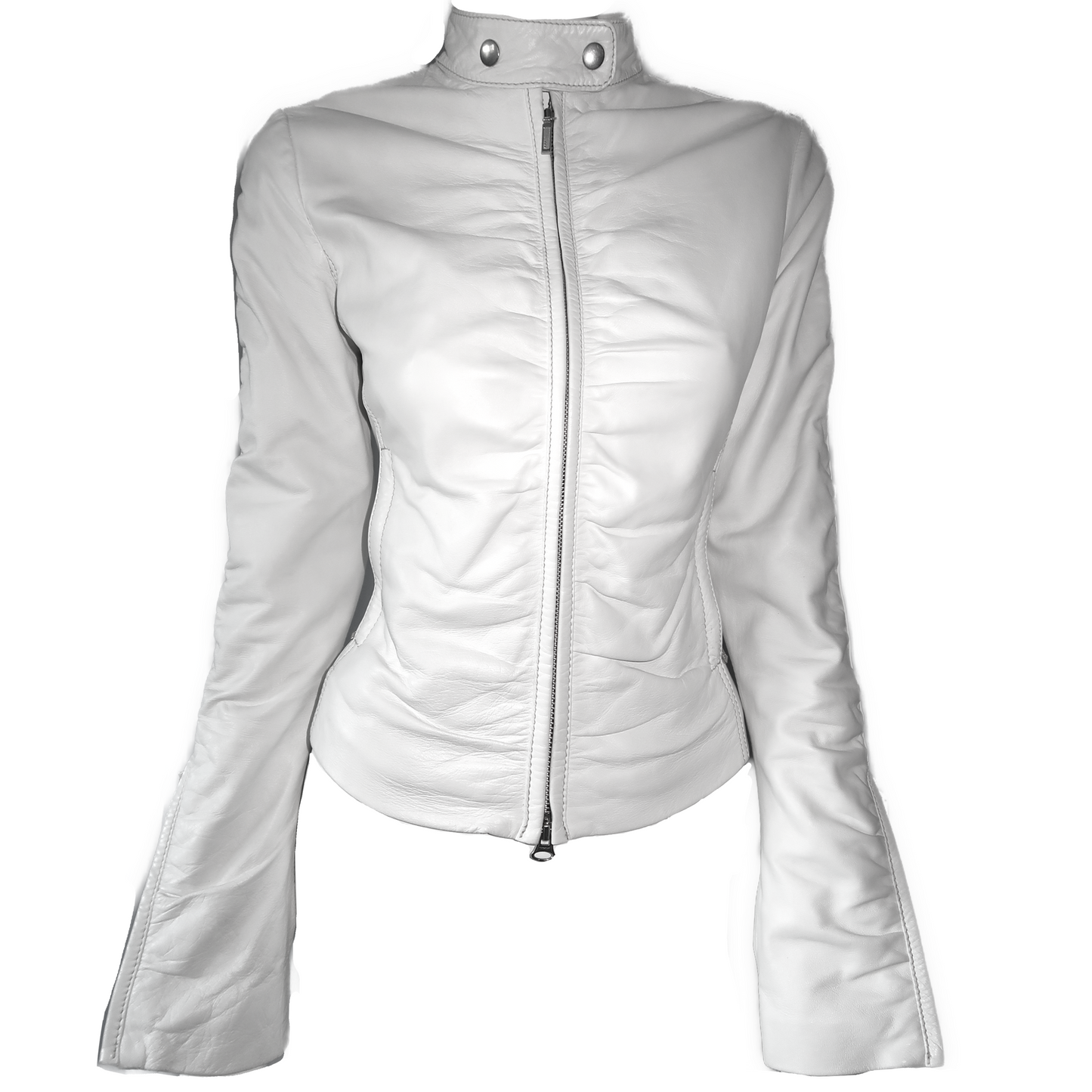 + Drapery leather jacket +