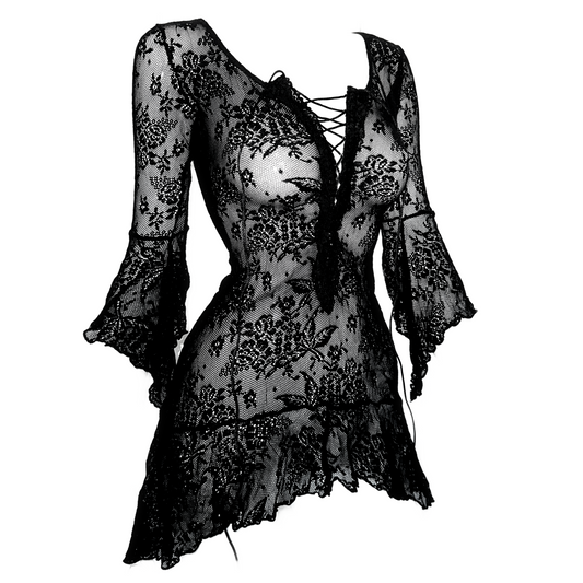 + Asymmetrical lace tunic +