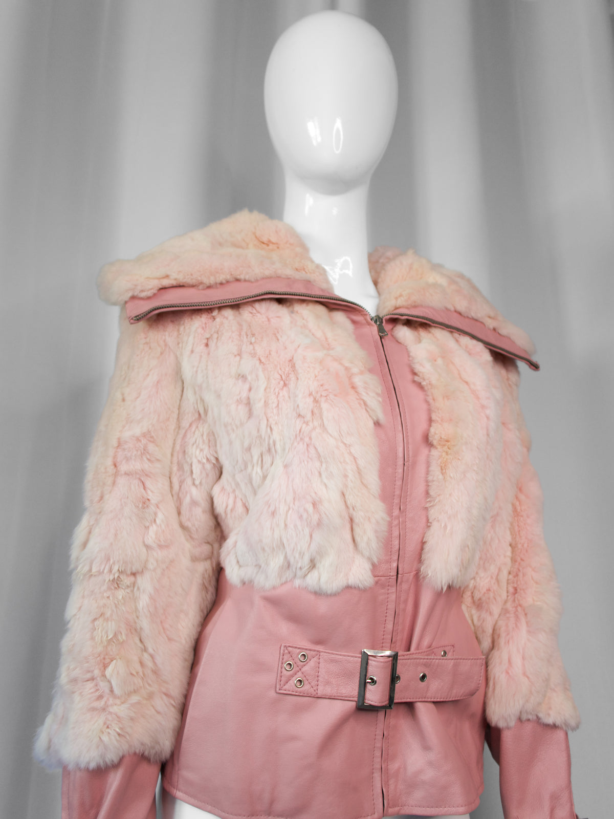 + Pink Real Leather Jacket +
