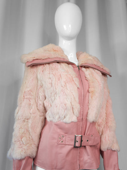 + Pink Real Leather Jacket +