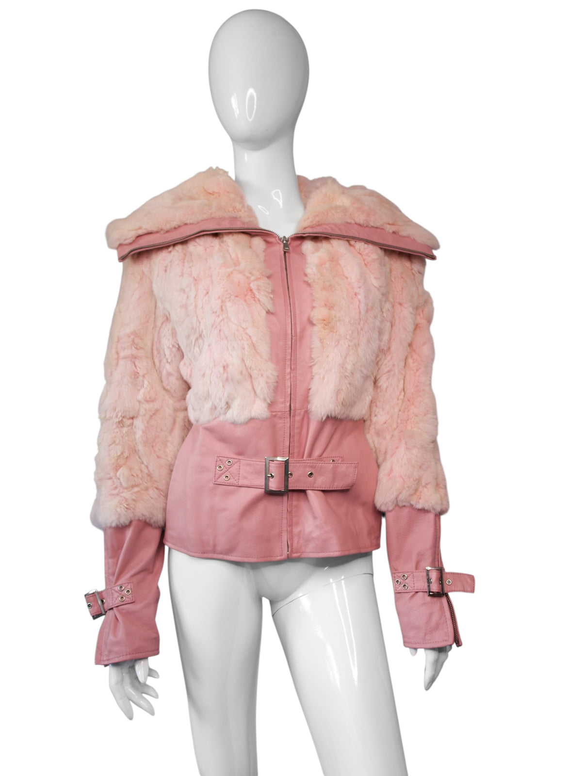 + Pink Real Leather Jacket +