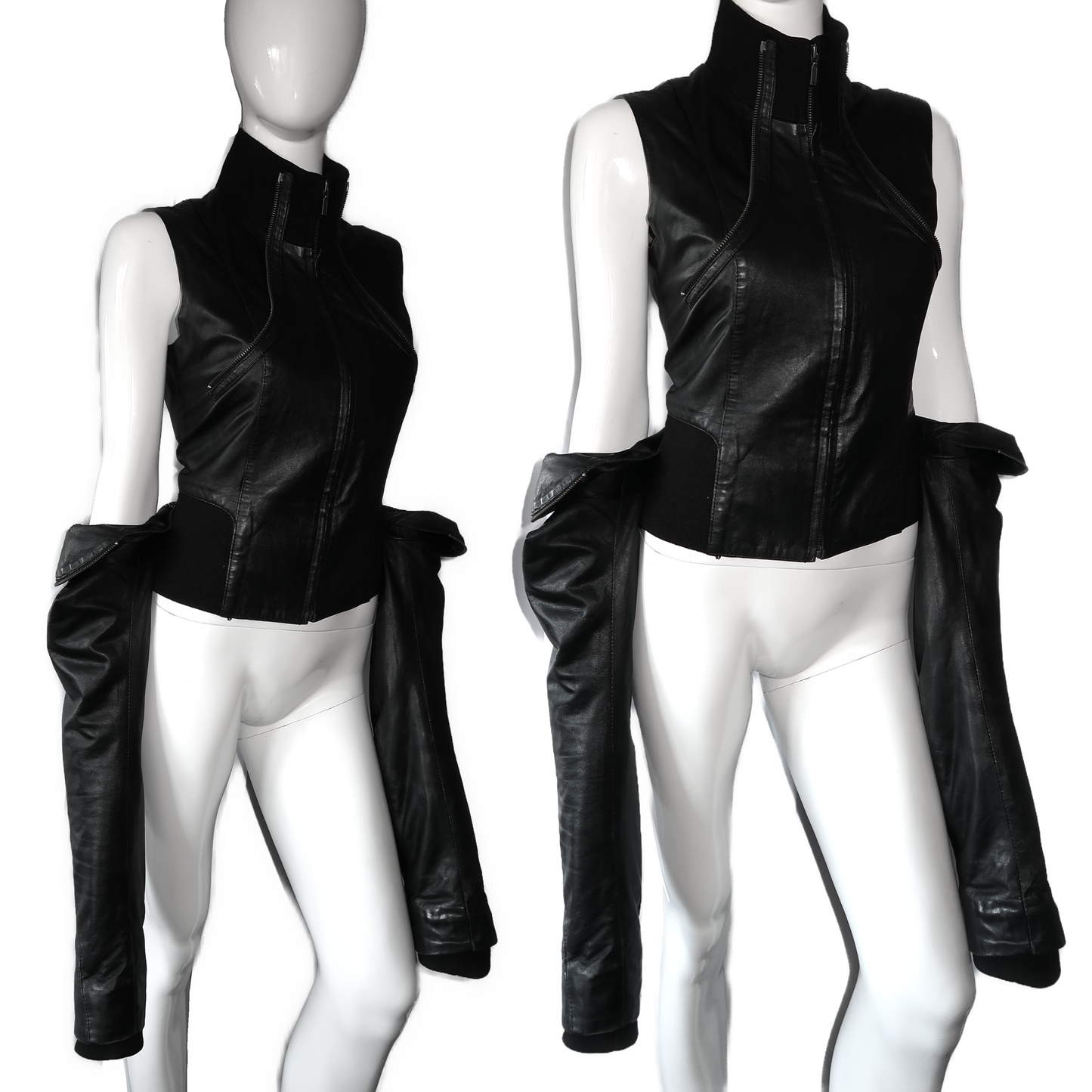 + 3-piece leather jacket +