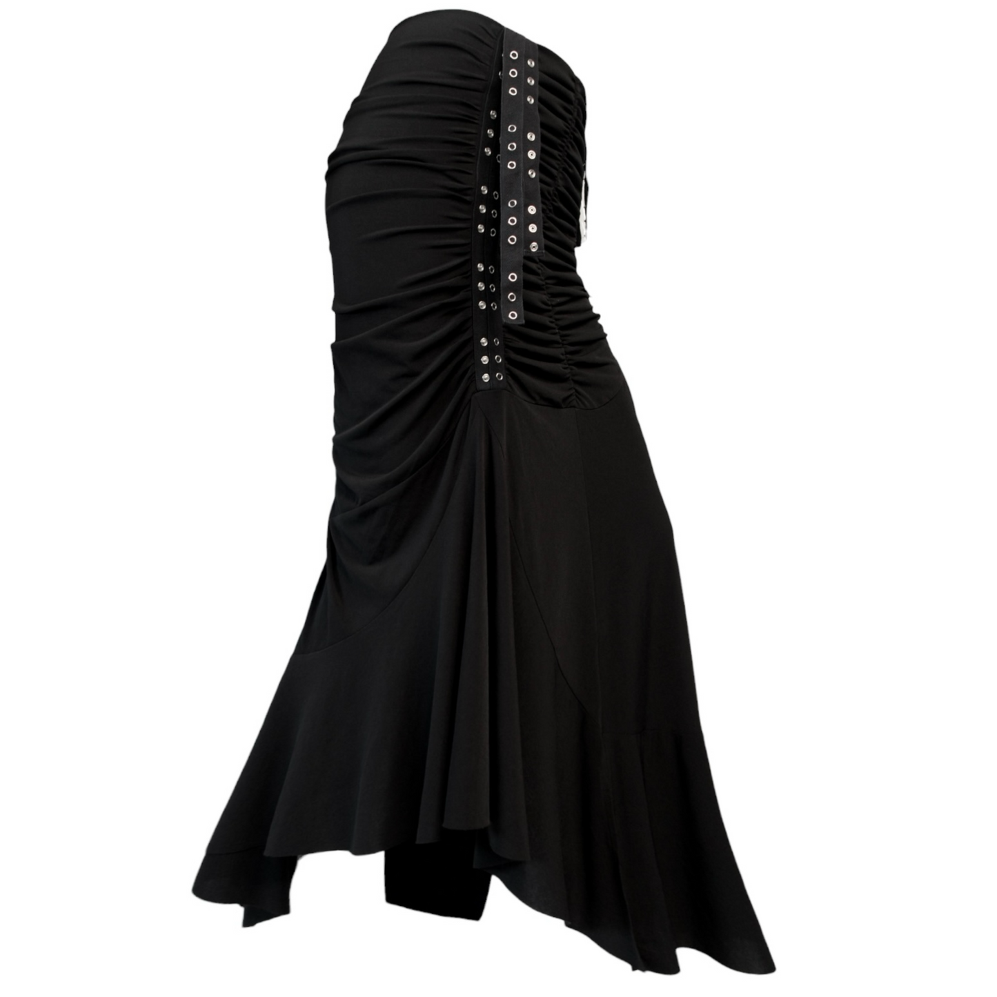 + Long drapery skirt +