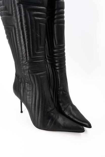 + Vintage leather heel boots +
