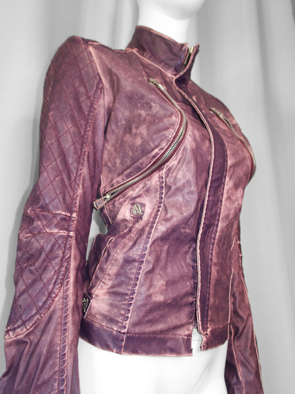 + Cross purple biker jacket +