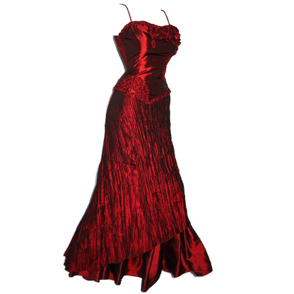 + Burgundy rose dress set +