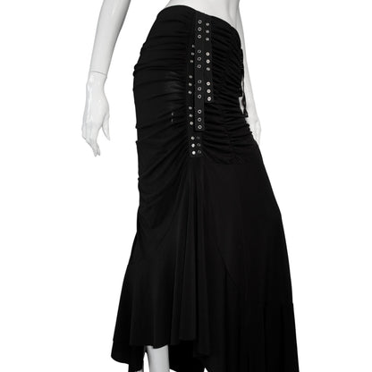 + Long drapery skirt +