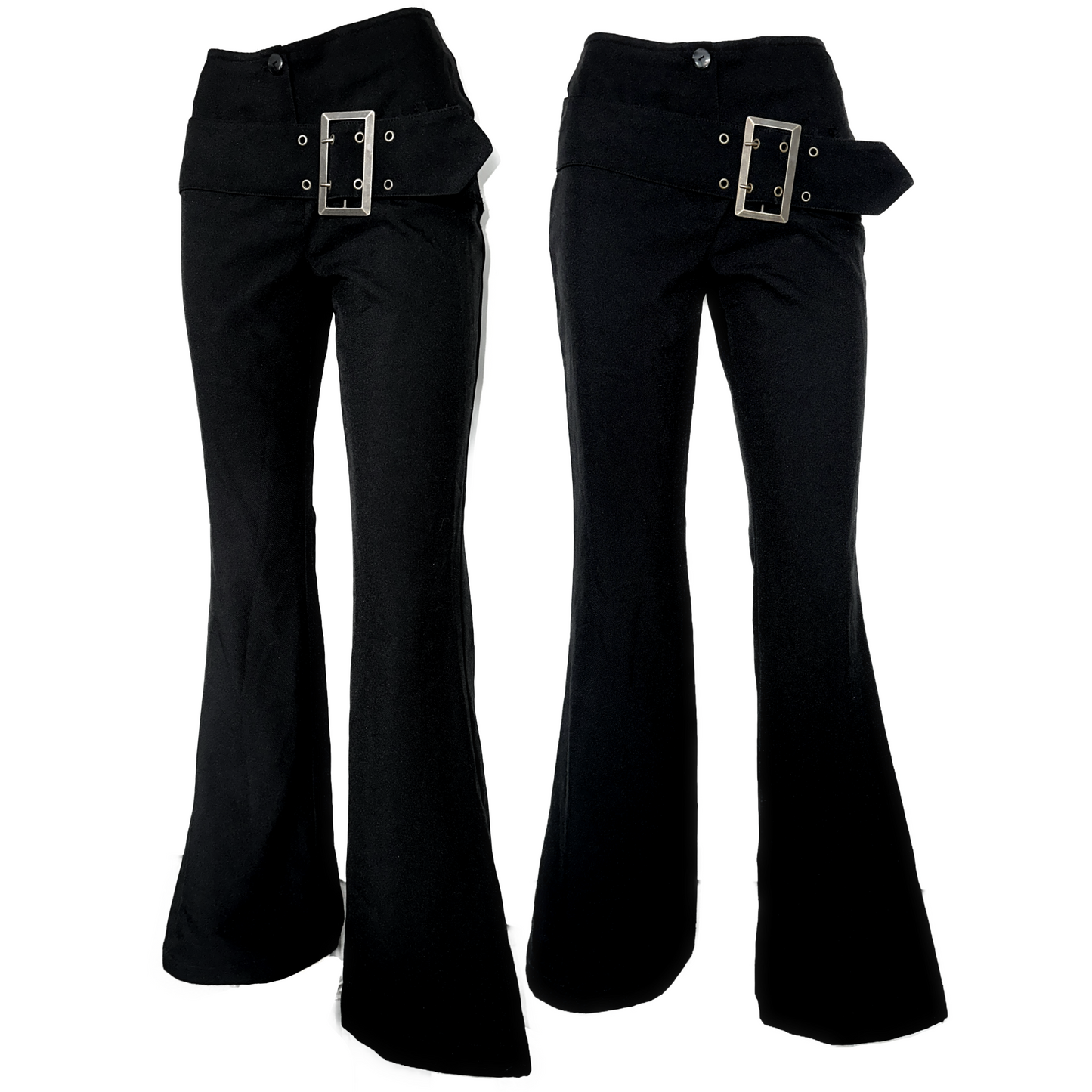 + Flared pants with clasp +