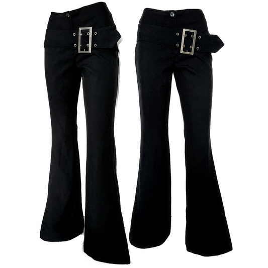 + Flared pants with clasp +