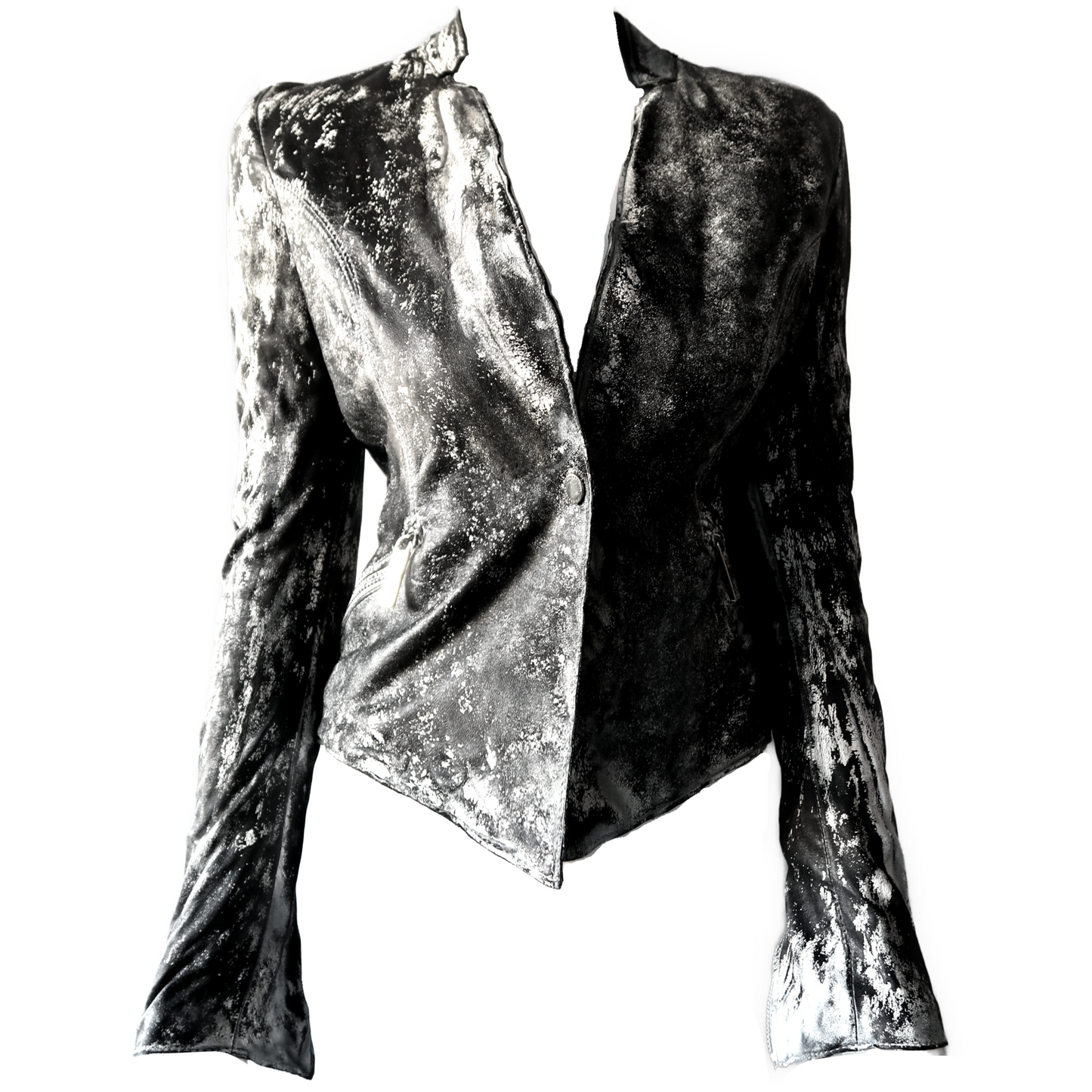 + Italian lamb leather washed jacket +