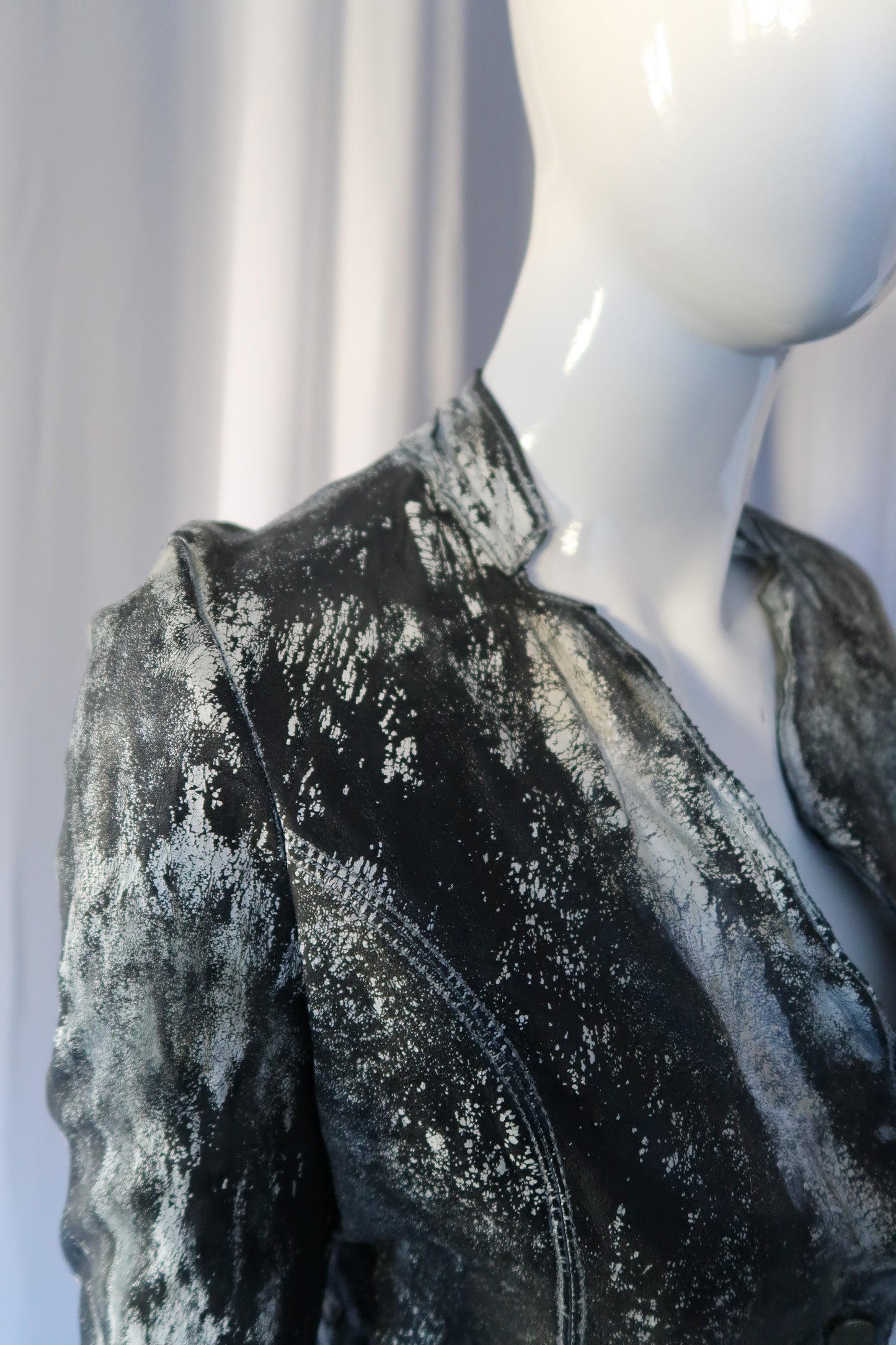 + Italian lamb leather washed jacket +