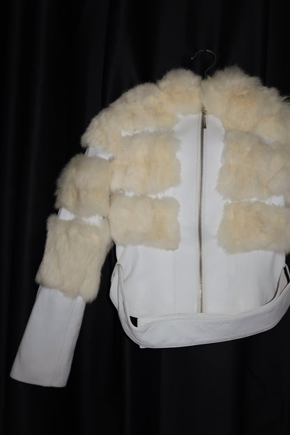 + White Leather Jacket +