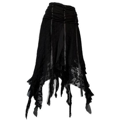 + Asymmetrical lace skirt +