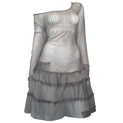 + Mesh Grey dress +