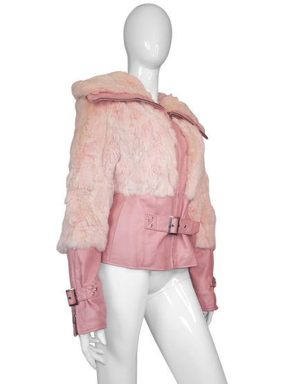 + Pink Real Leather Jacket +