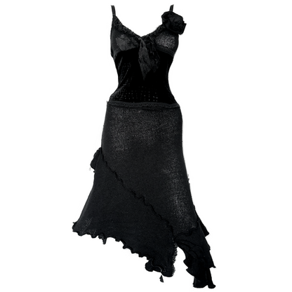 + Asymmetrical knit dress +