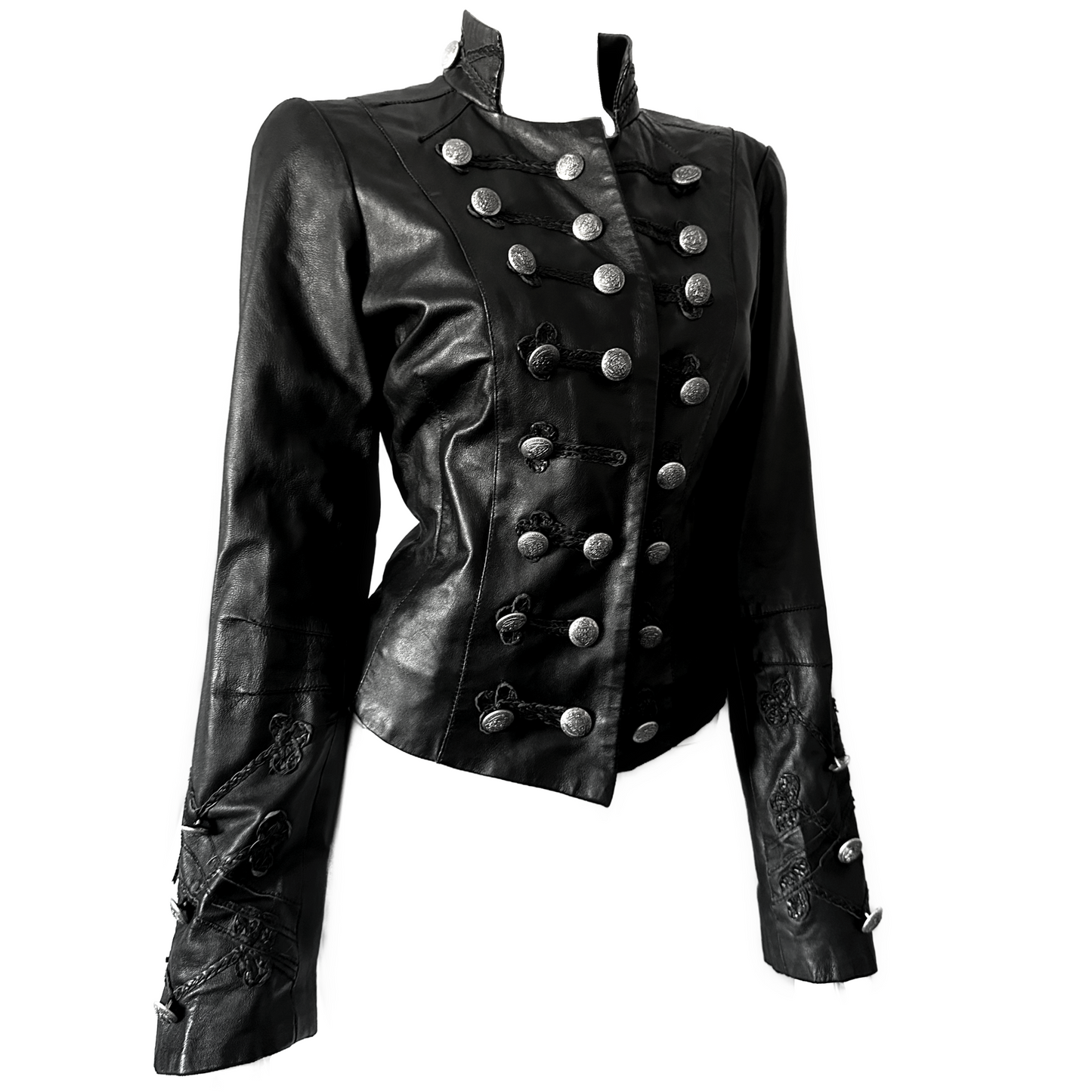 + Leather Napoleon jacket +