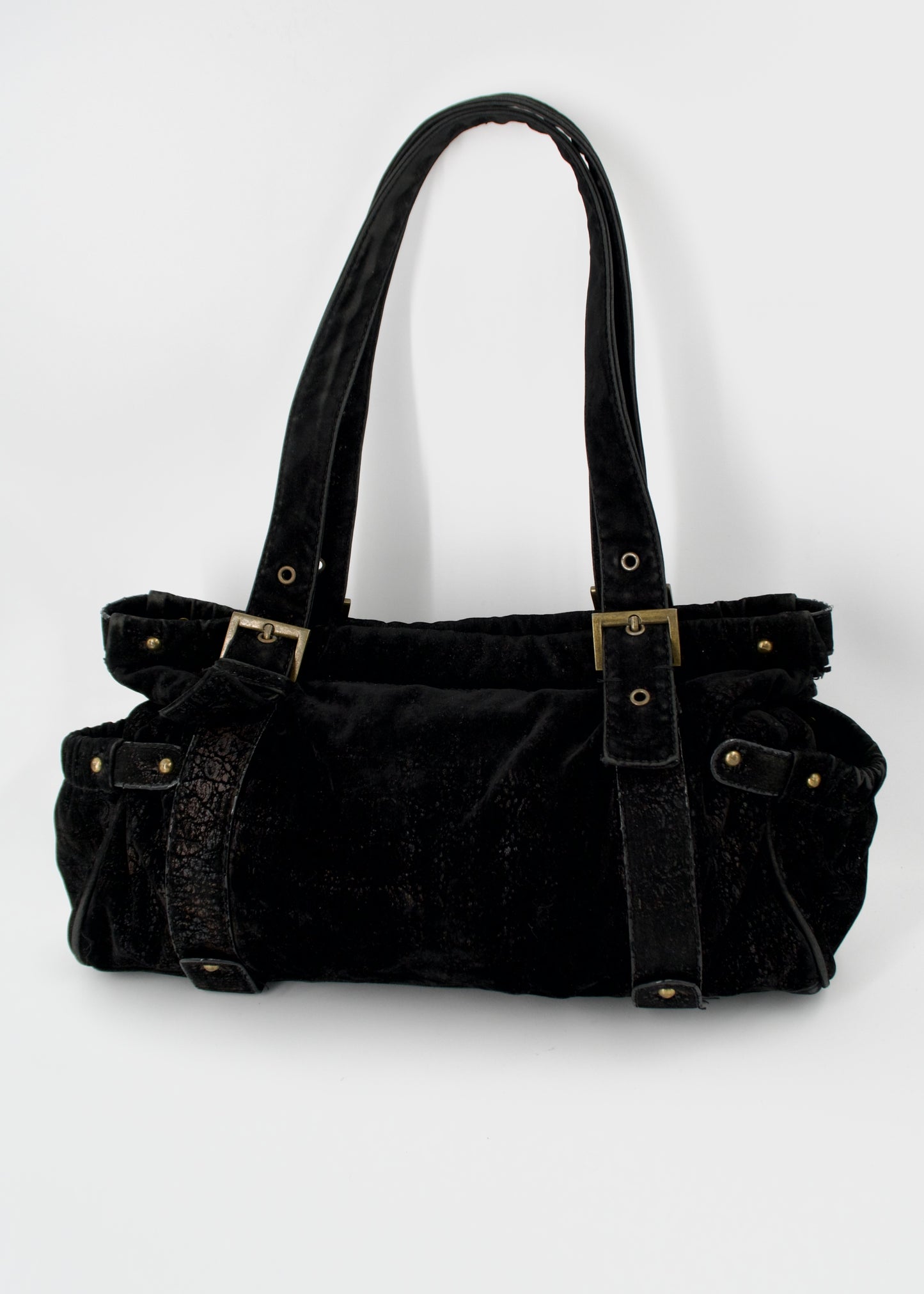 + waxed shoulder bag +