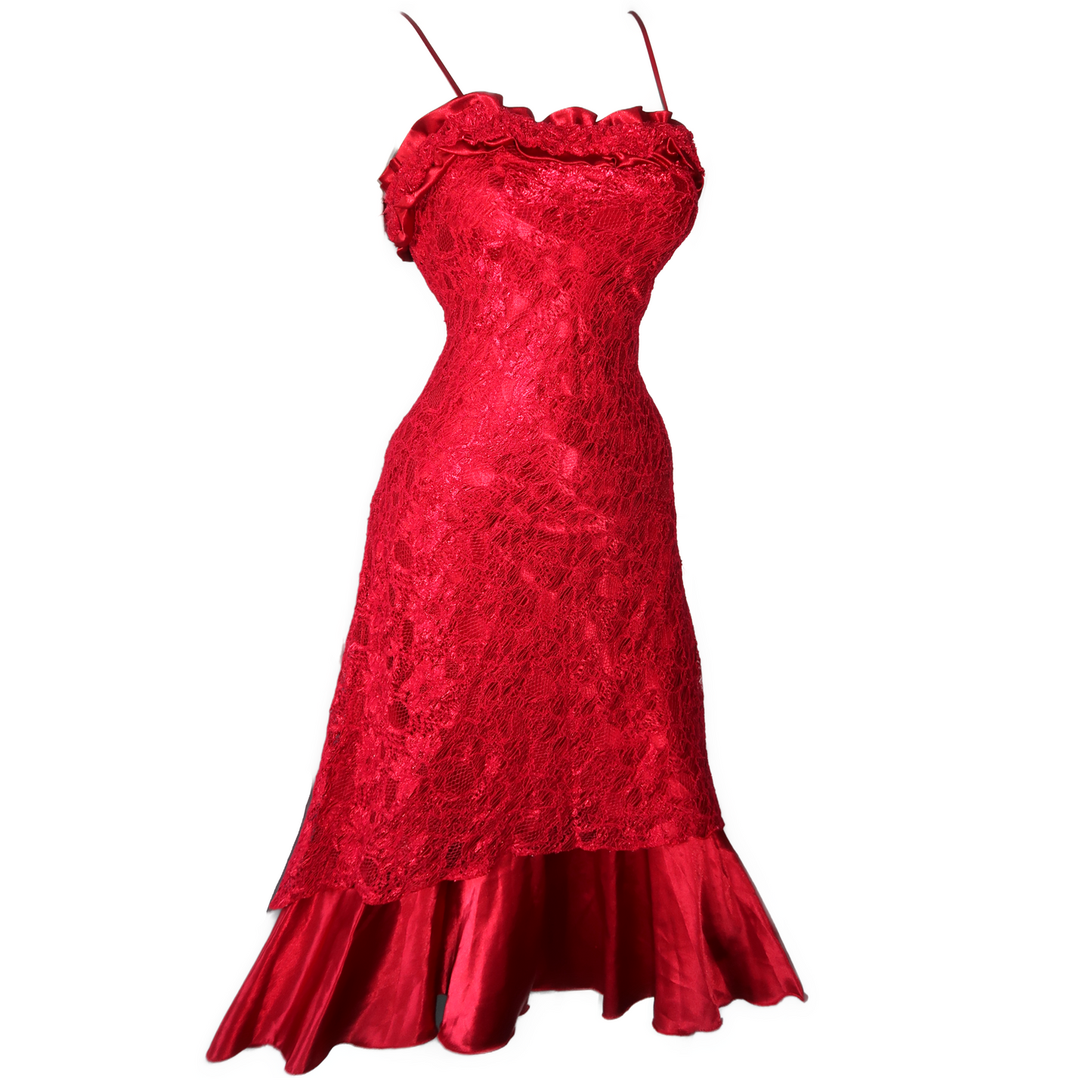+ Red lace dress +