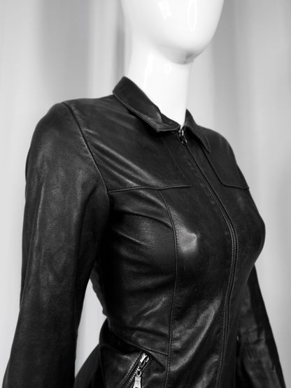 + Fitted Real Leather Jacket +