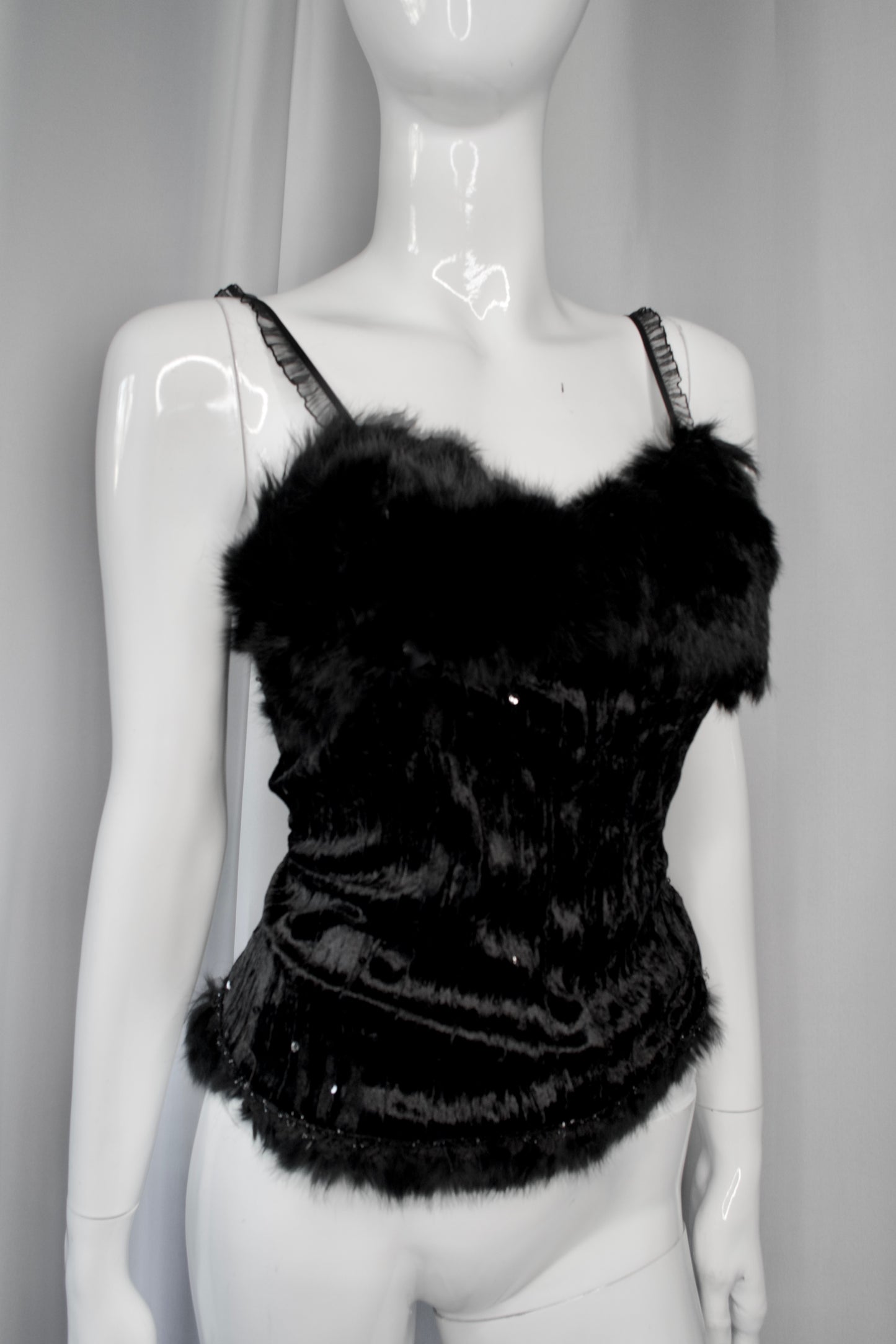 + Velvet fur top +