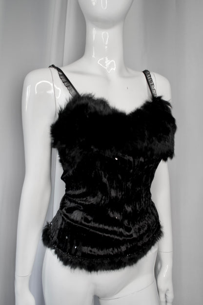 + Velvet fur top +
