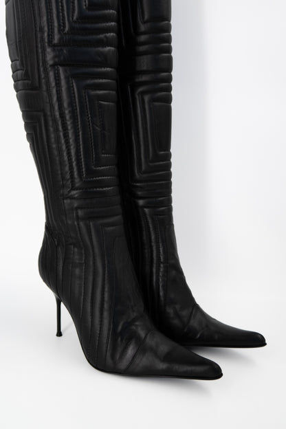 + Vintage leather heel boots +