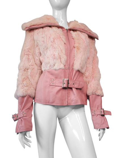 + Pink Real Leather Jacket +
