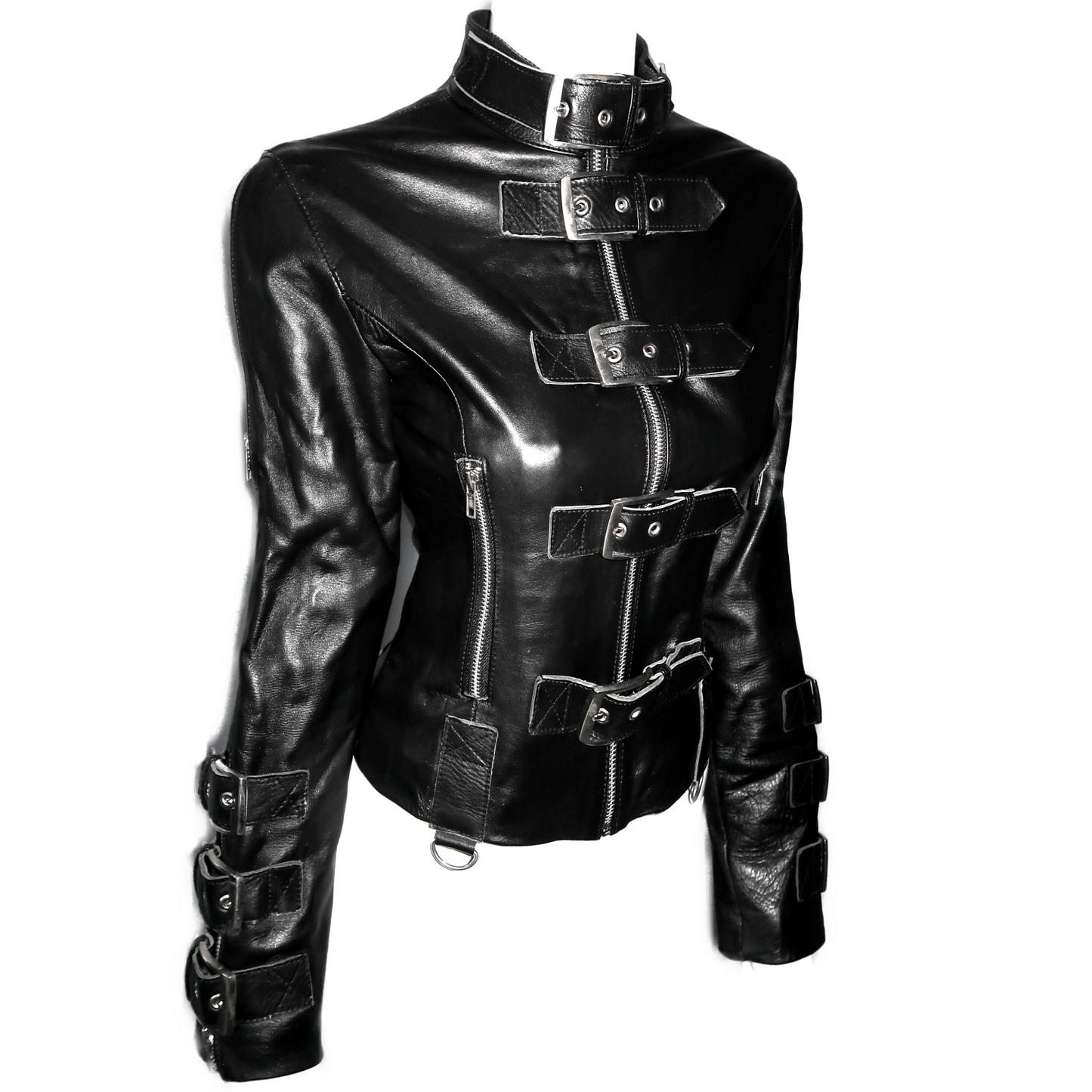 +Leather Bondage jacket +