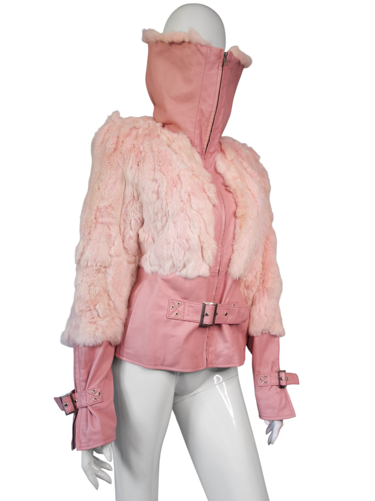 + Pink Real Leather Jacket +