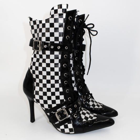 + Vintage checkered boots +