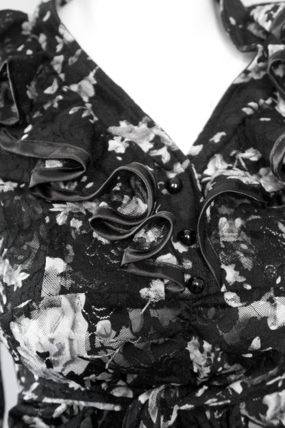 + Black & White lace blouse +