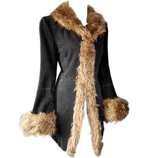 + Denim afghan coat +