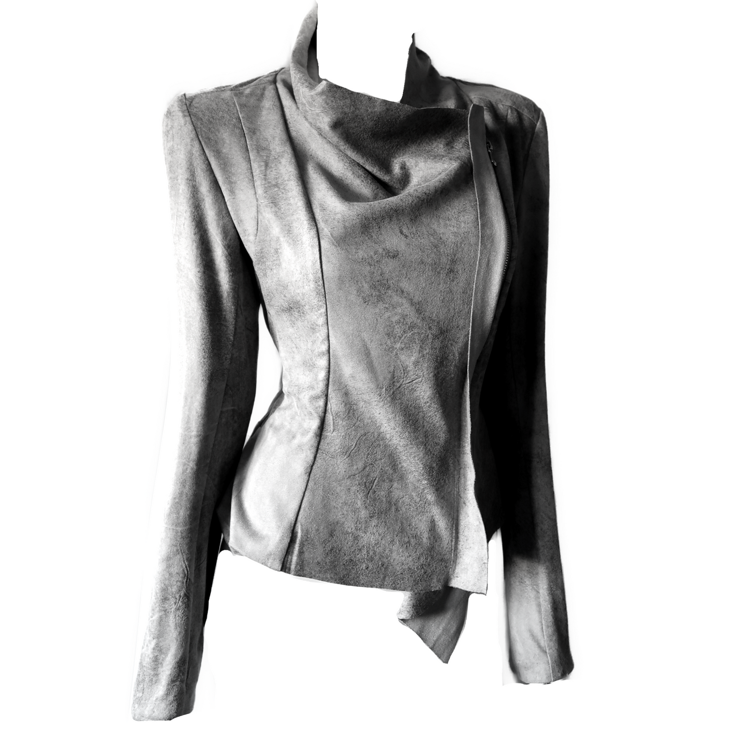 + Grey asymmetrical jacket +