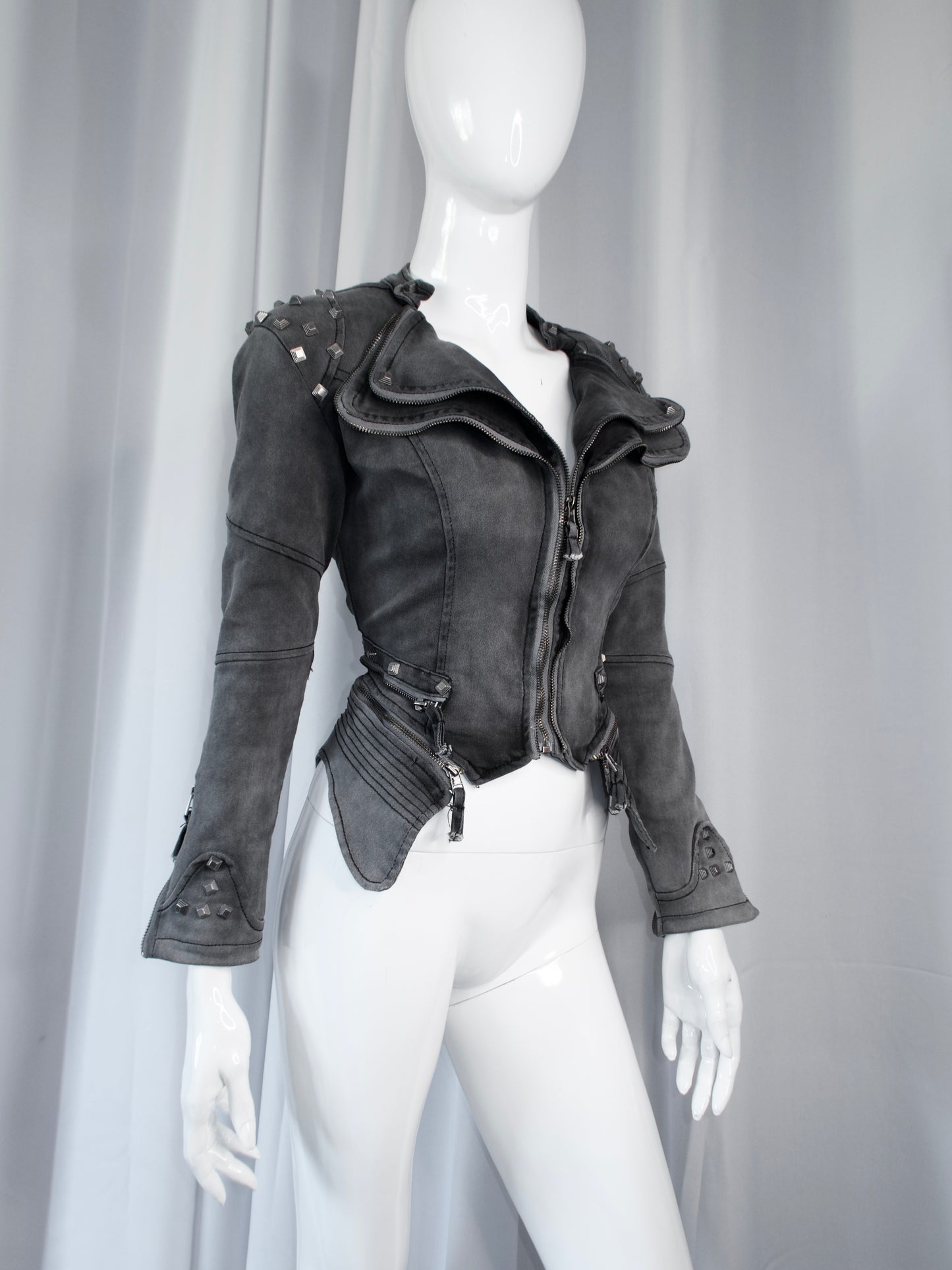 + Grey denim jacket +