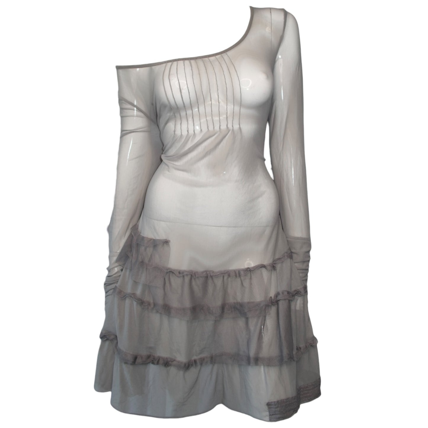 + Mesh Grey dress +
