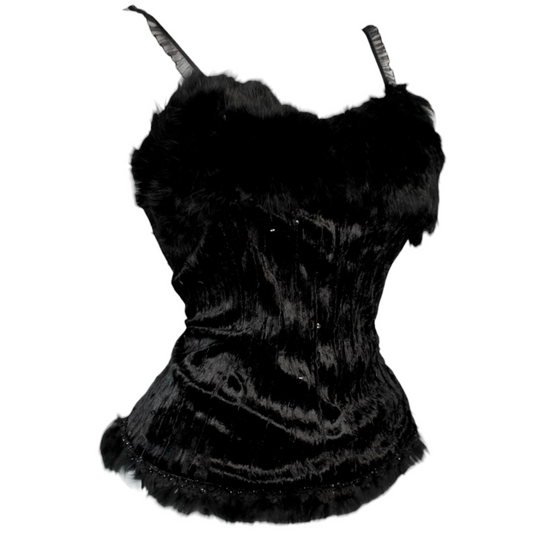 + Velvet fur top +