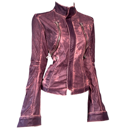 + Cross purple biker jacket +