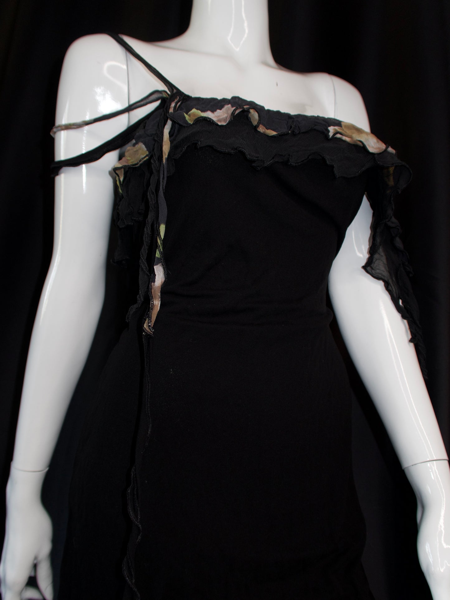 + Asymmetrical flower dress +