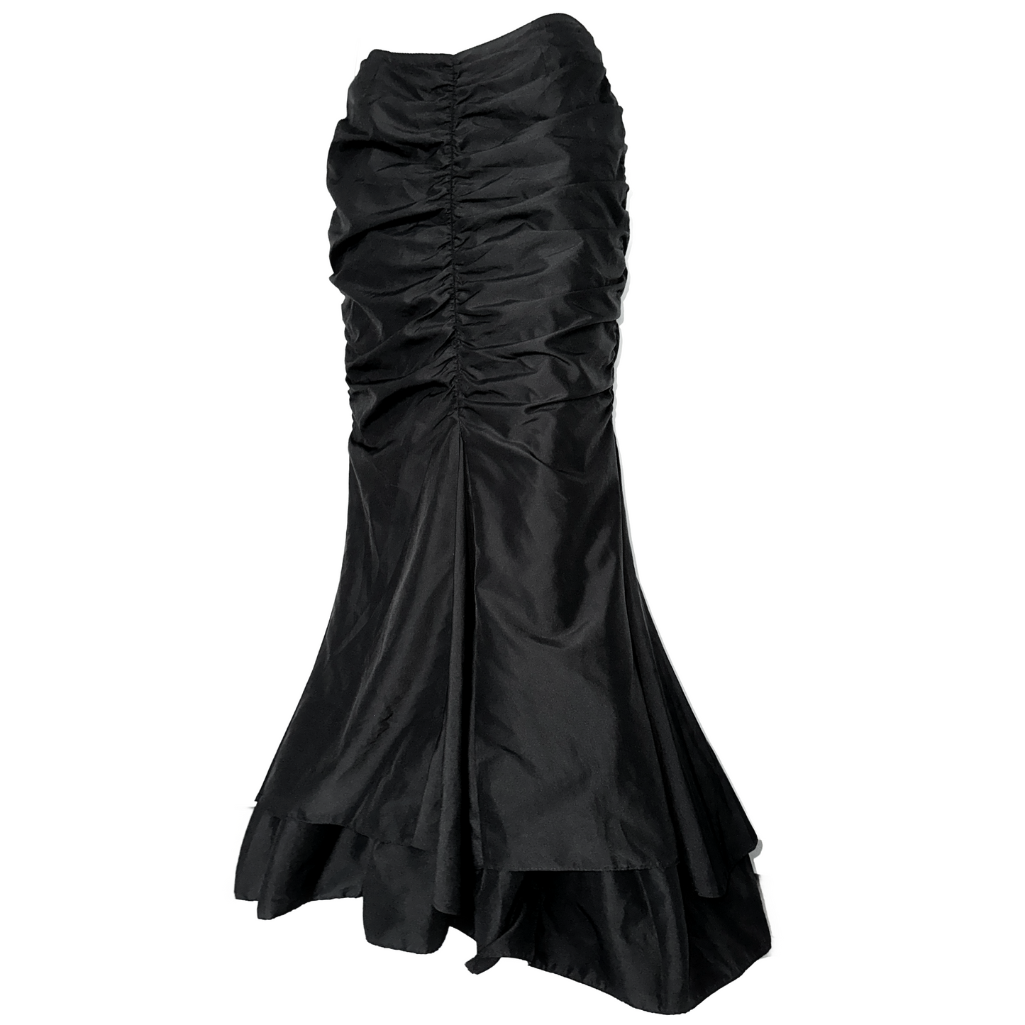 + Long drapery skirt +