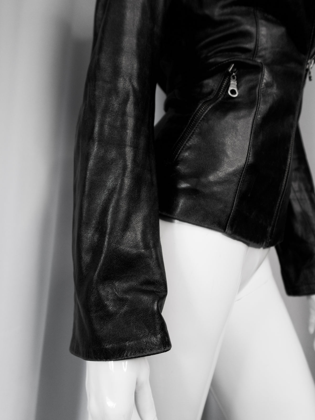 + Fitted Real Leather Jacket +