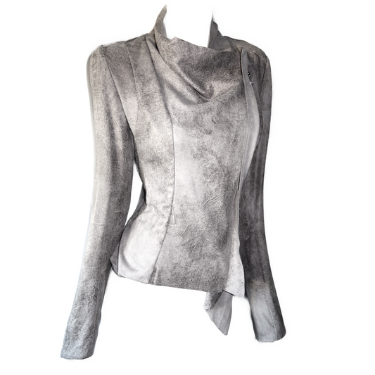 + Grey asymmetrical jacket +