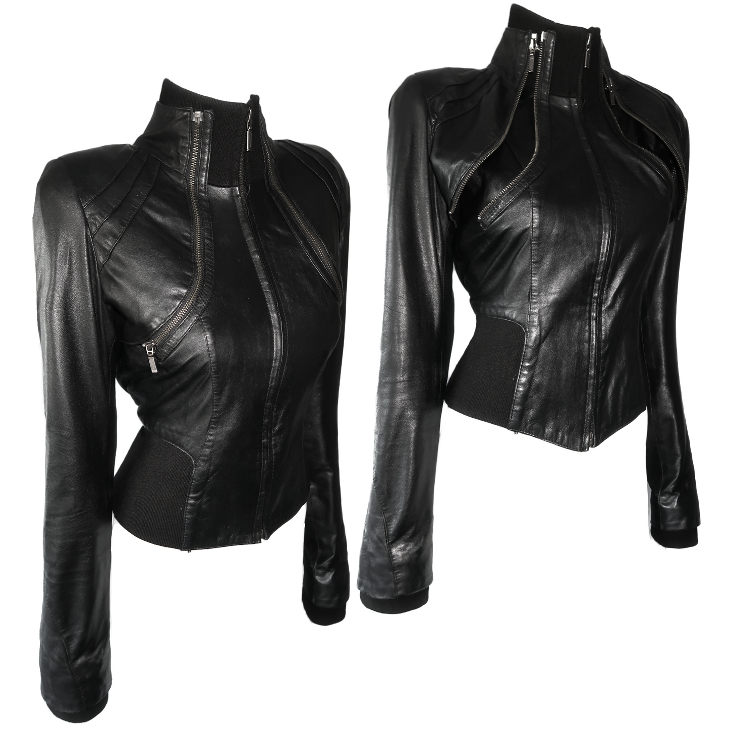 + 3-piece leather jacket +