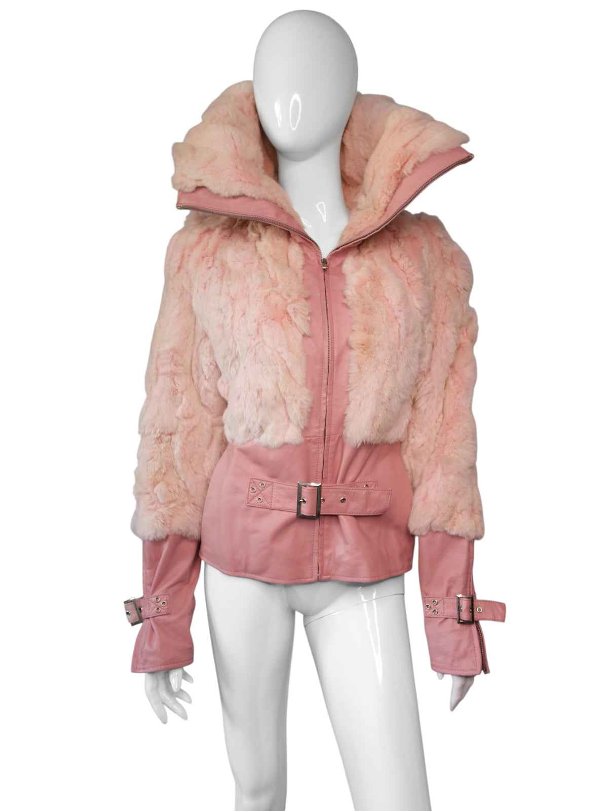+ Pink Real Leather Jacket +