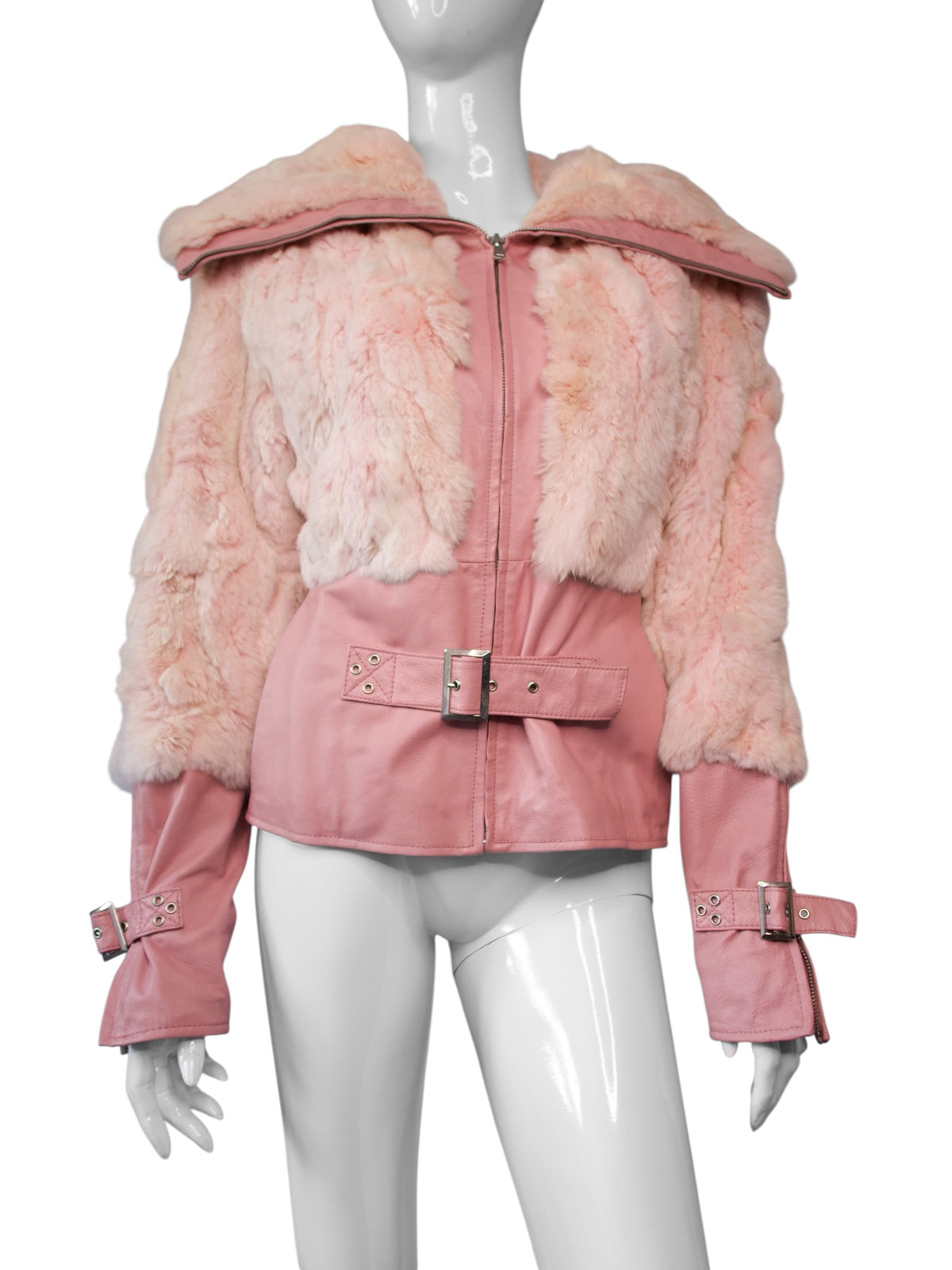 + Pink Real Leather Jacket +