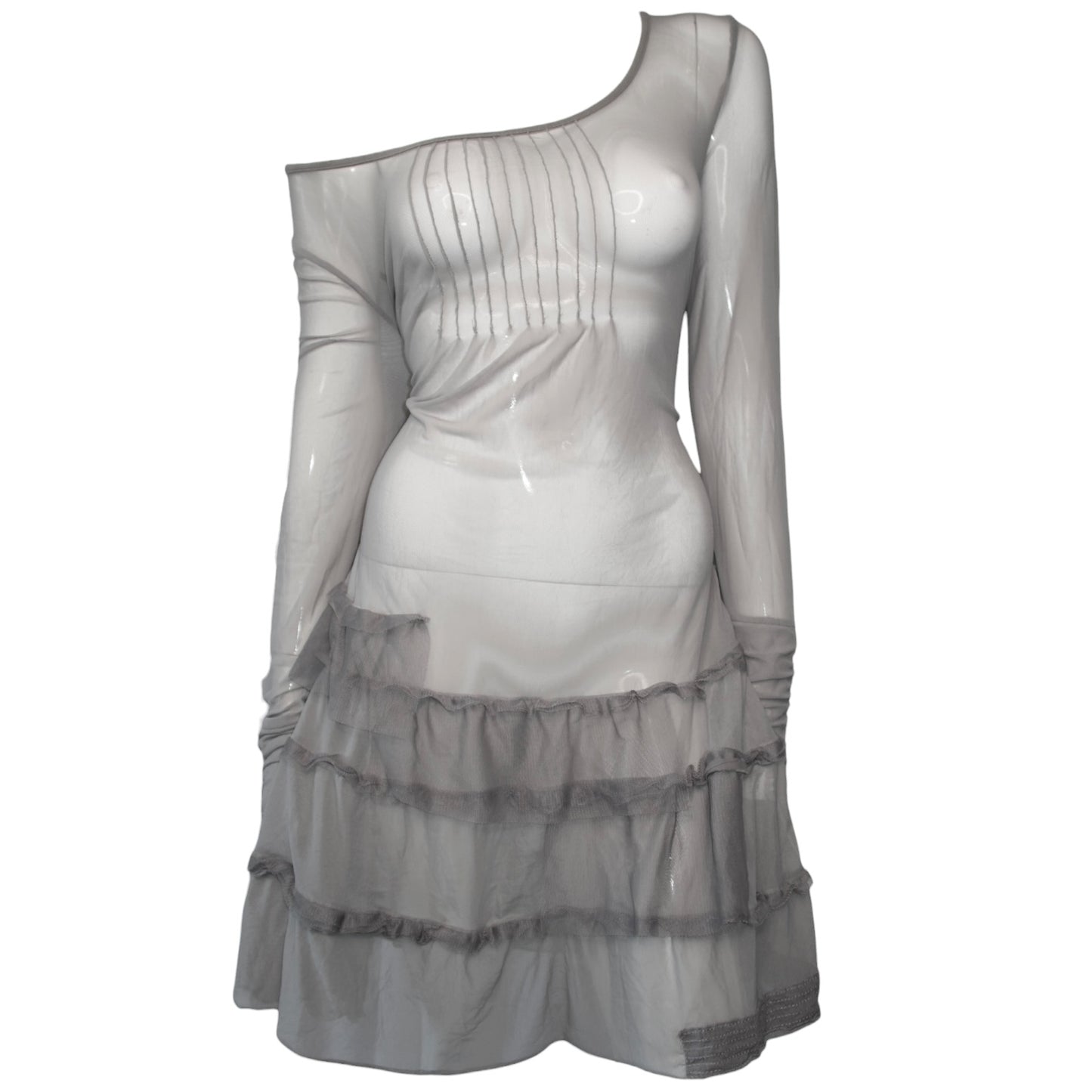 + Mesh Grey dress +