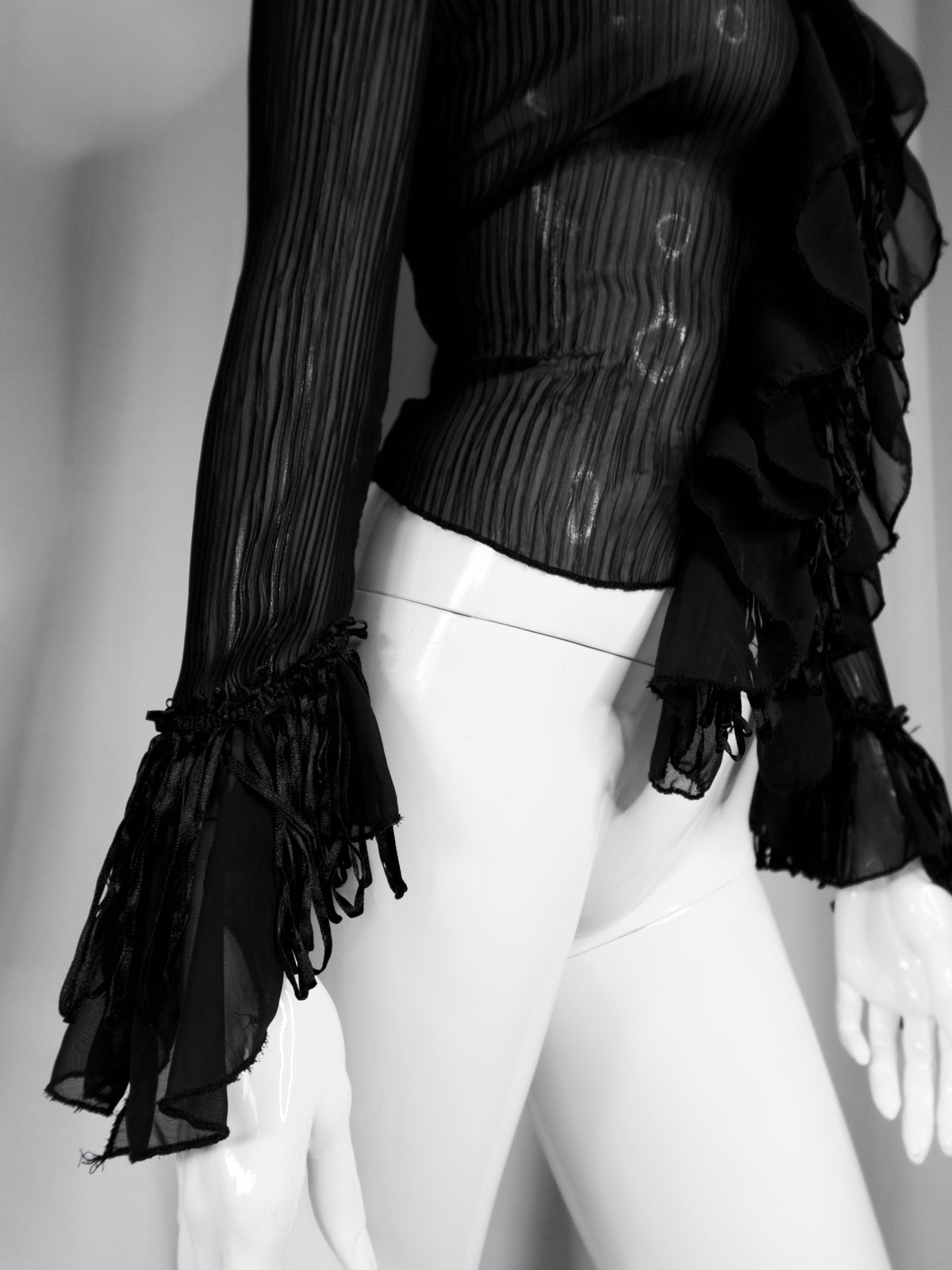 + Gothic mesh blouse +