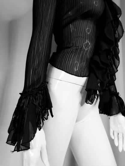+ Gothic mesh blouse +